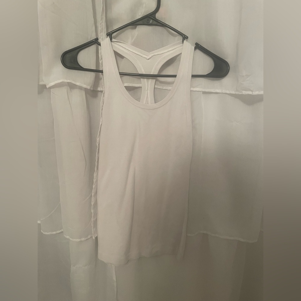 white cool racerback tank